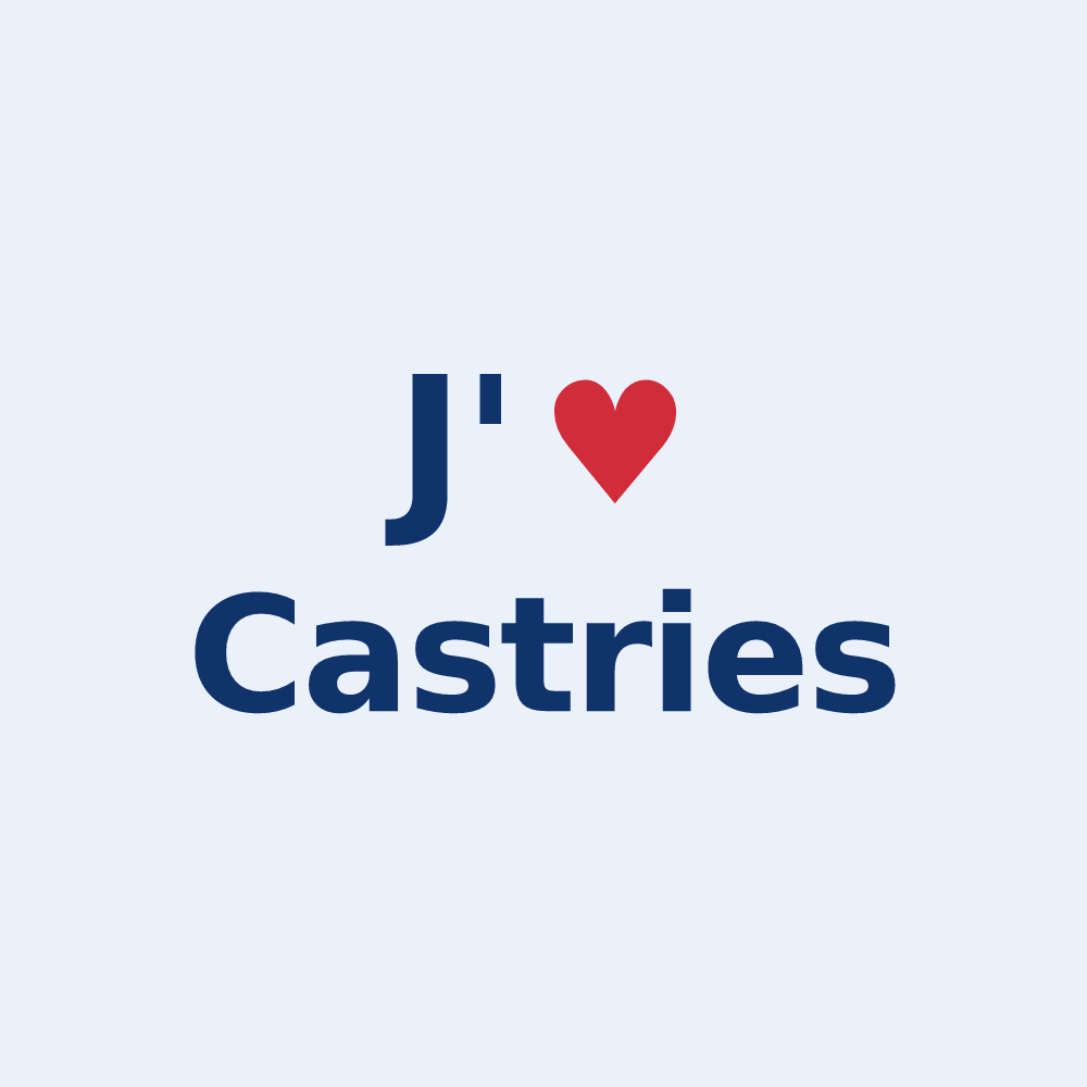 Sticker personnalisé Castries — design J'aime Castries