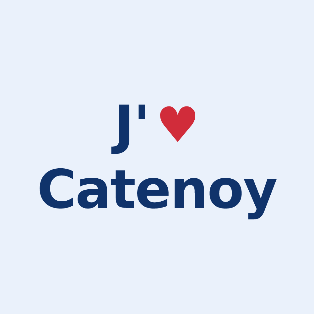 Sticker personnalisé Catenoy — design J'aime Catenoy