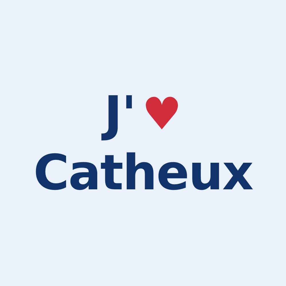 Sticker personnalisé Catheux — design J'aime Catheux