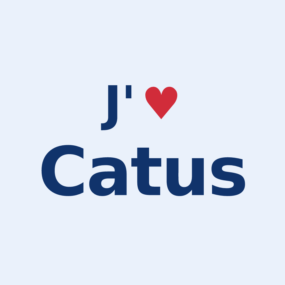 Sticker personnalisé Catus — design J'aime Catus