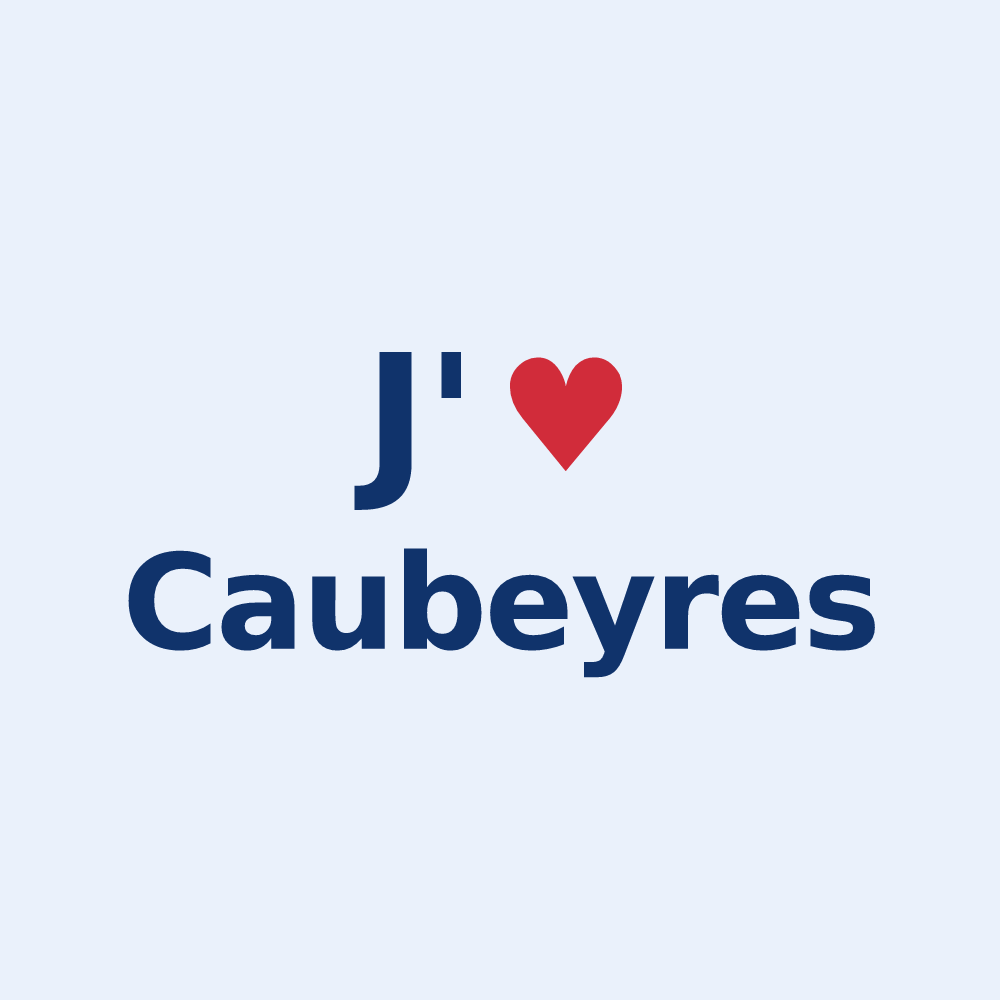Sticker personnalisé Caubeyres — design J'aime Caubeyres