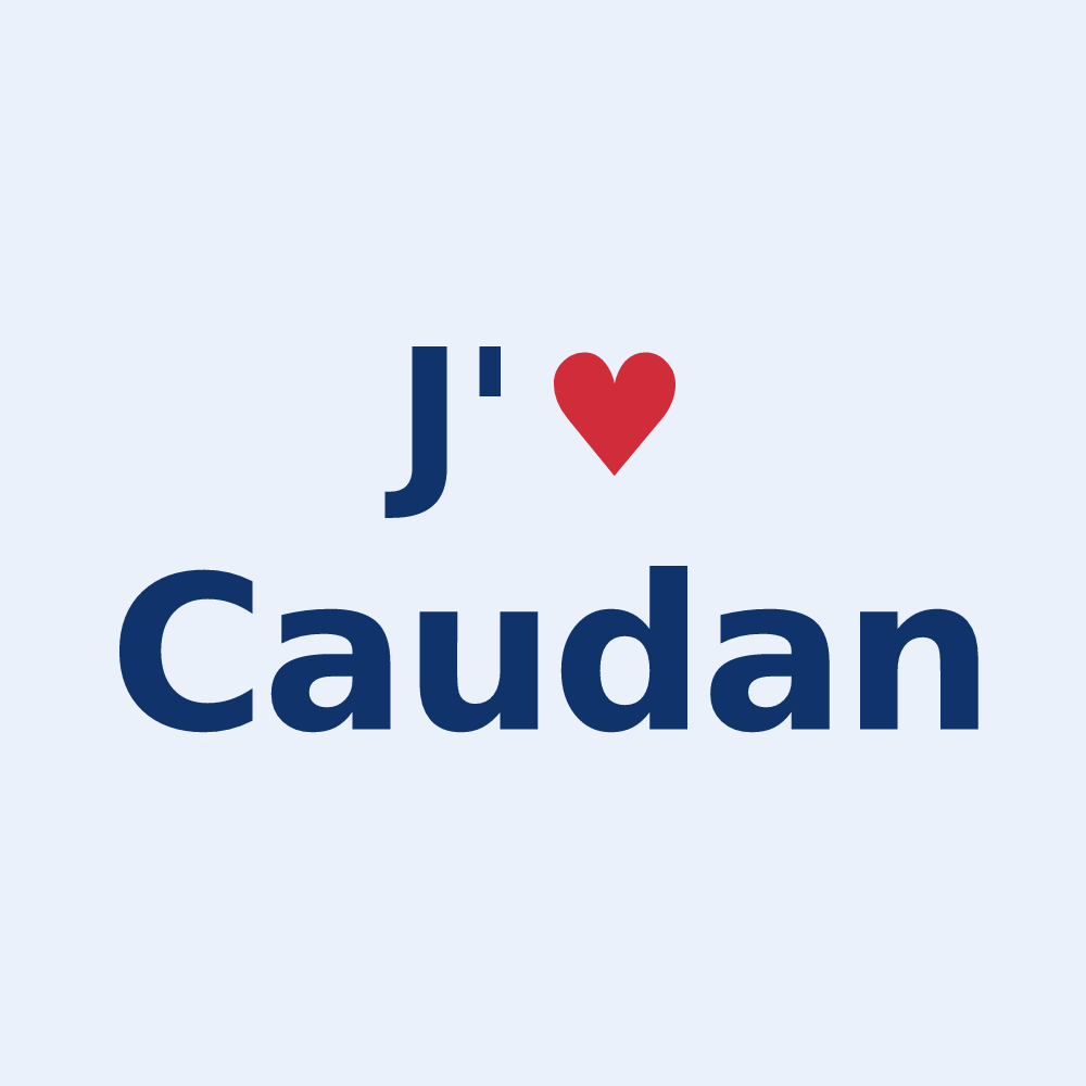 Sticker personnalisé Caudan — design J'aime Caudan