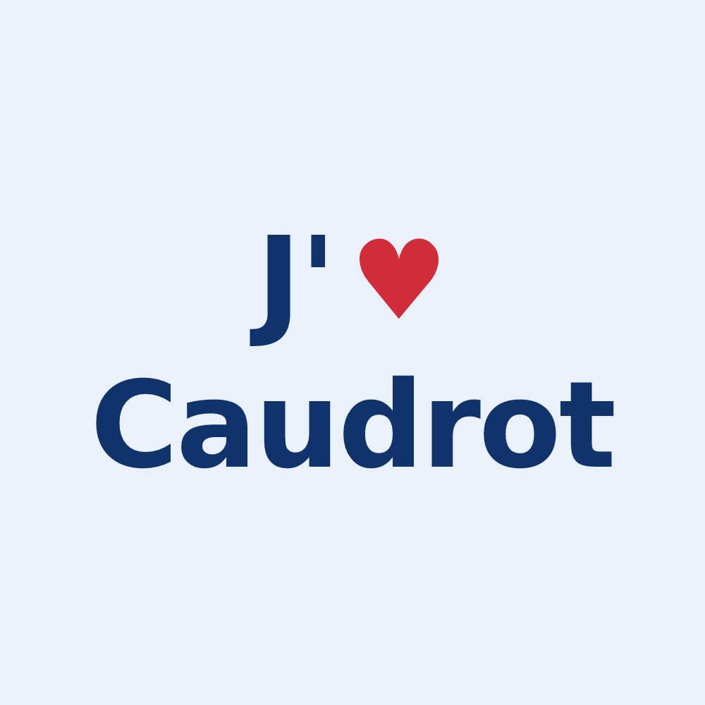 Sticker personnalisé Caudrot — design J'aime Caudrot