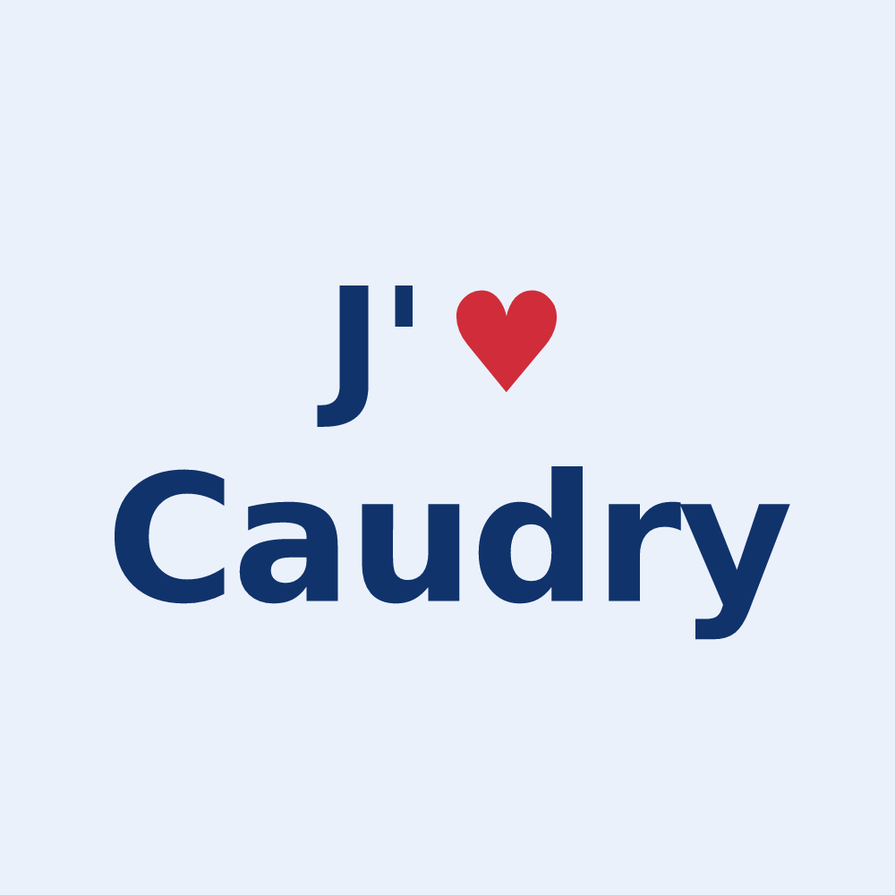 Sticker personnalisé Caudry — design J'aime Caudry