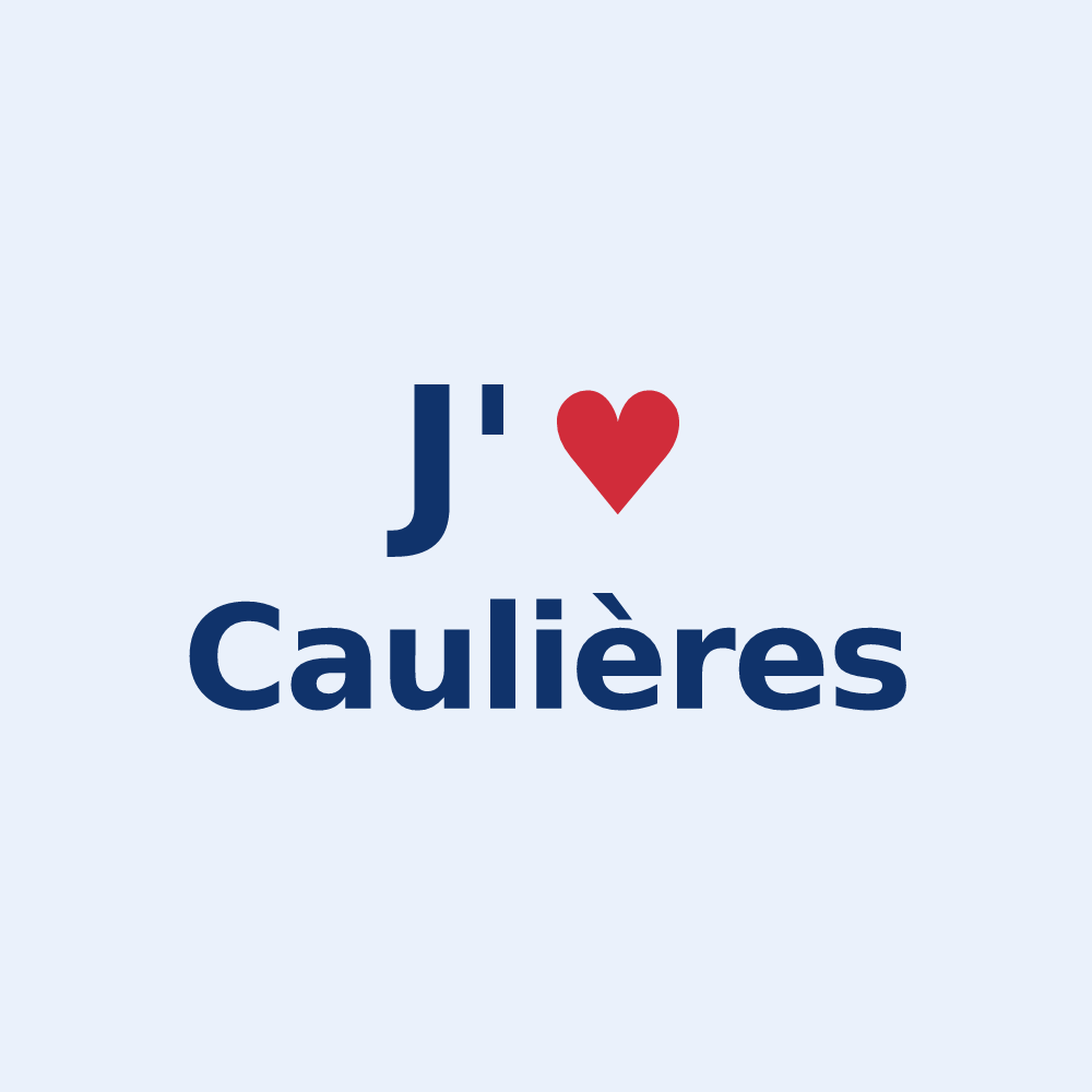 Sticker personnalisé Caulières — design J'aime Caulières
