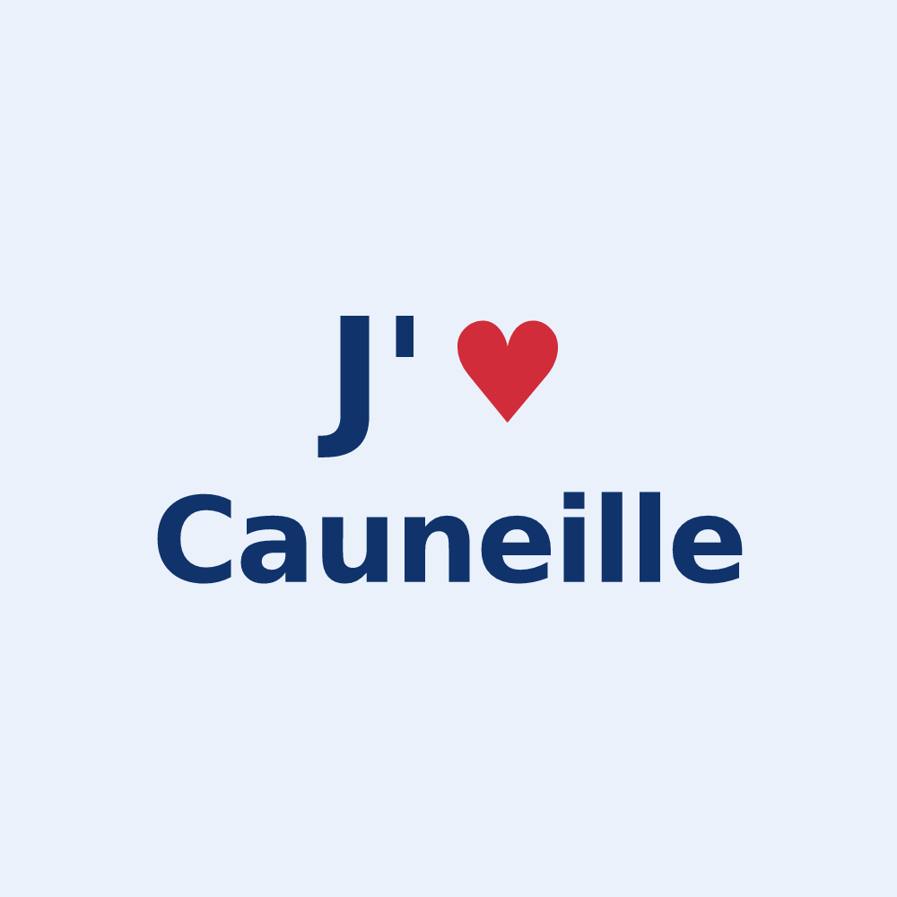 Sticker personnalisé Cauneille — design J'aime Cauneille