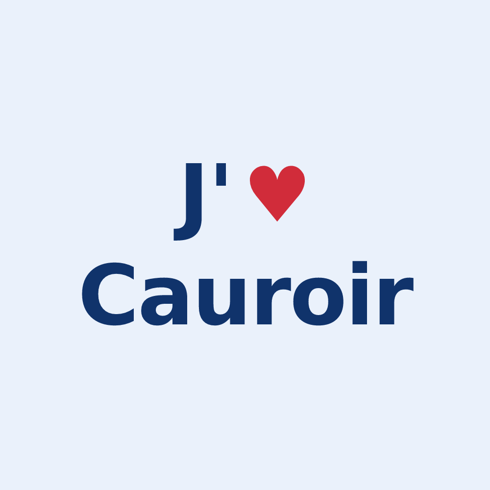 Sticker personnalisé Cauroir — design J'aime Cauroir