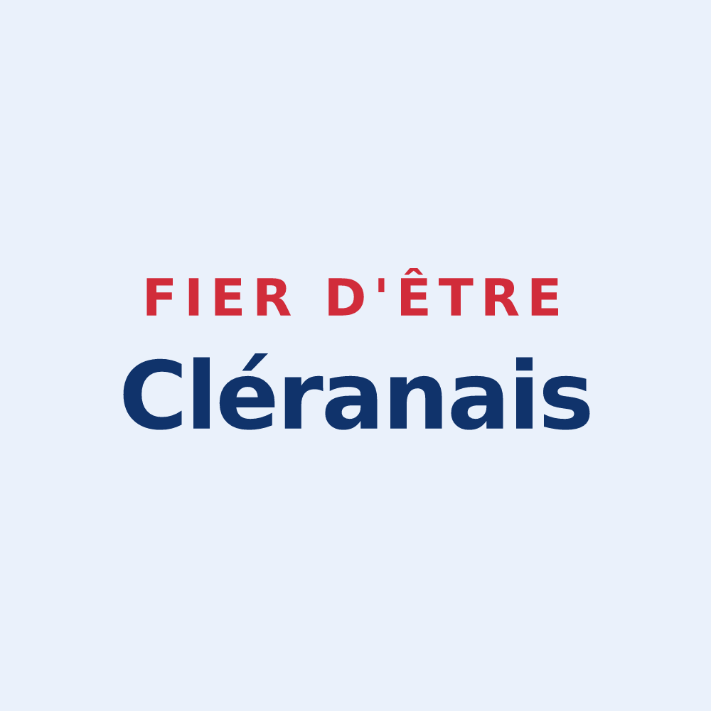Sticker « Fier d'être Cléranais » — design pour Cause-de-Clérans