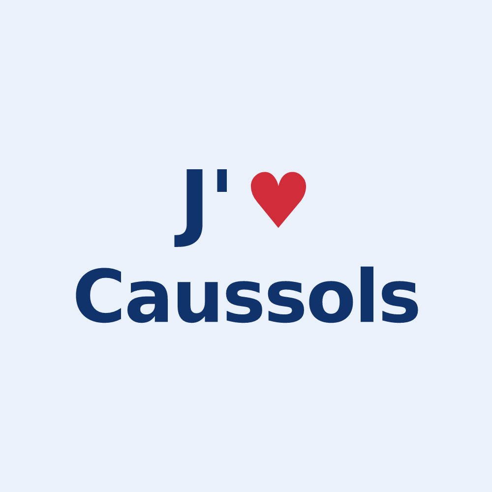 Sticker personnalisé Caussols — design J'aime Caussols