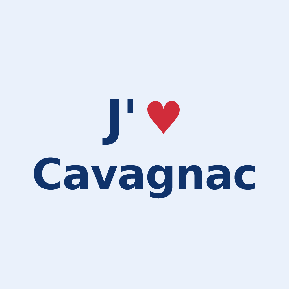 Sticker personnalisé Cavagnac — design J'aime Cavagnac