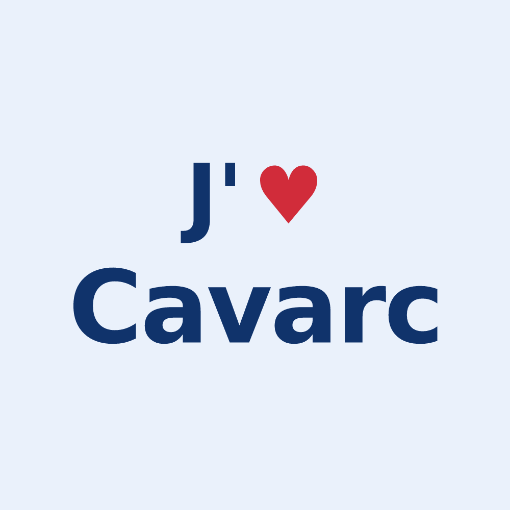 Sticker personnalisé Cavarc — design J'aime Cavarc
