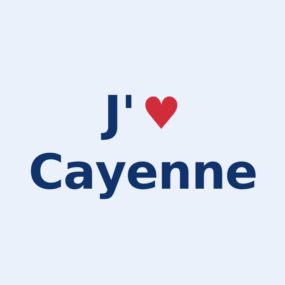 Sticker personnalisé Cayenne — design J'aime Cayenne