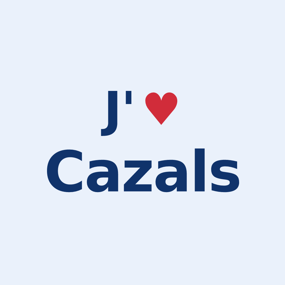 Sticker personnalisé Cazals — design J'aime Cazals