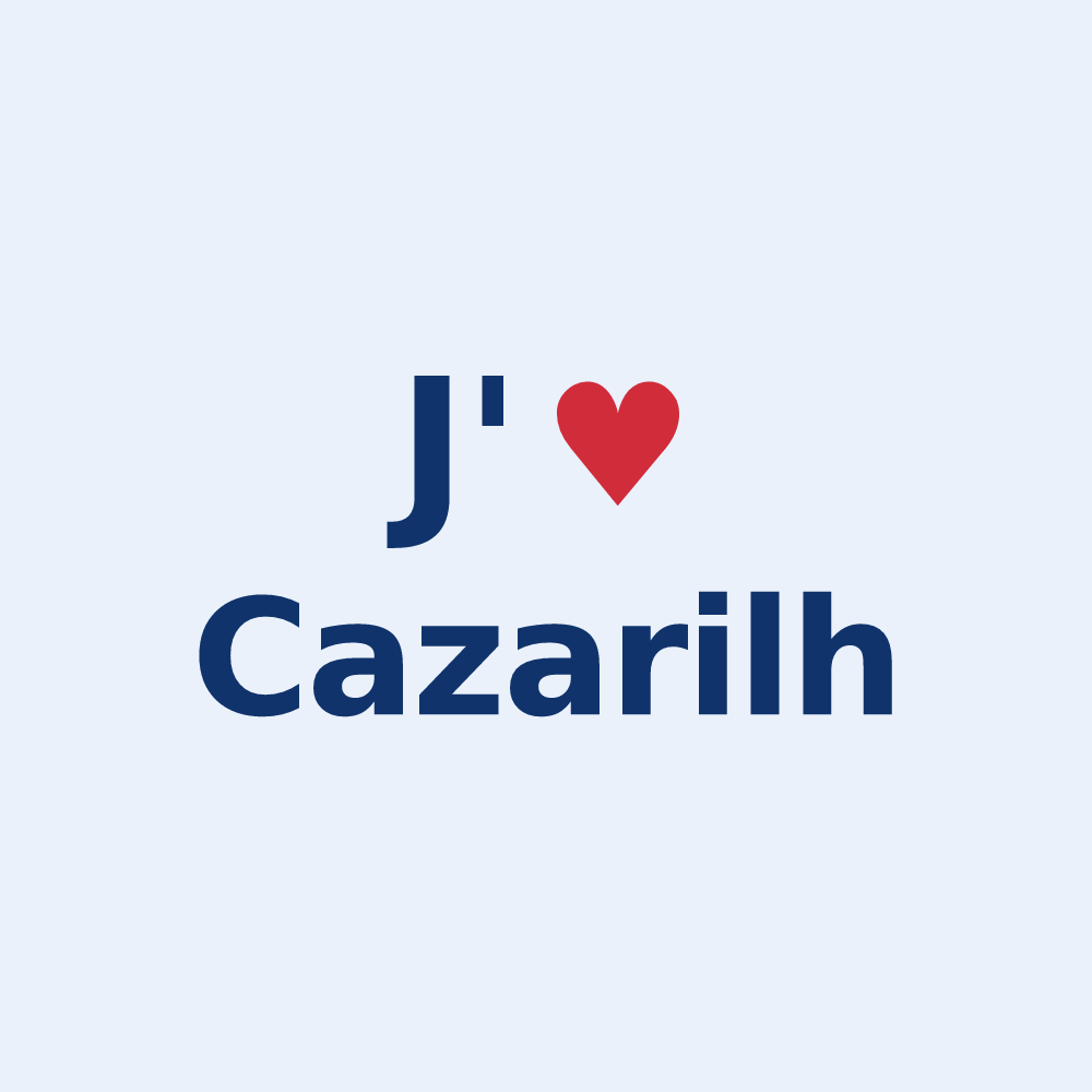 Sticker personnalisé Cazarilh — design J'aime Cazarilh