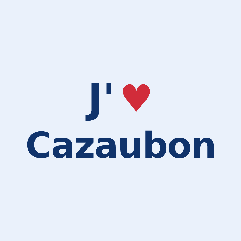 Sticker personnalisé Cazaubon — design J'aime Cazaubon
