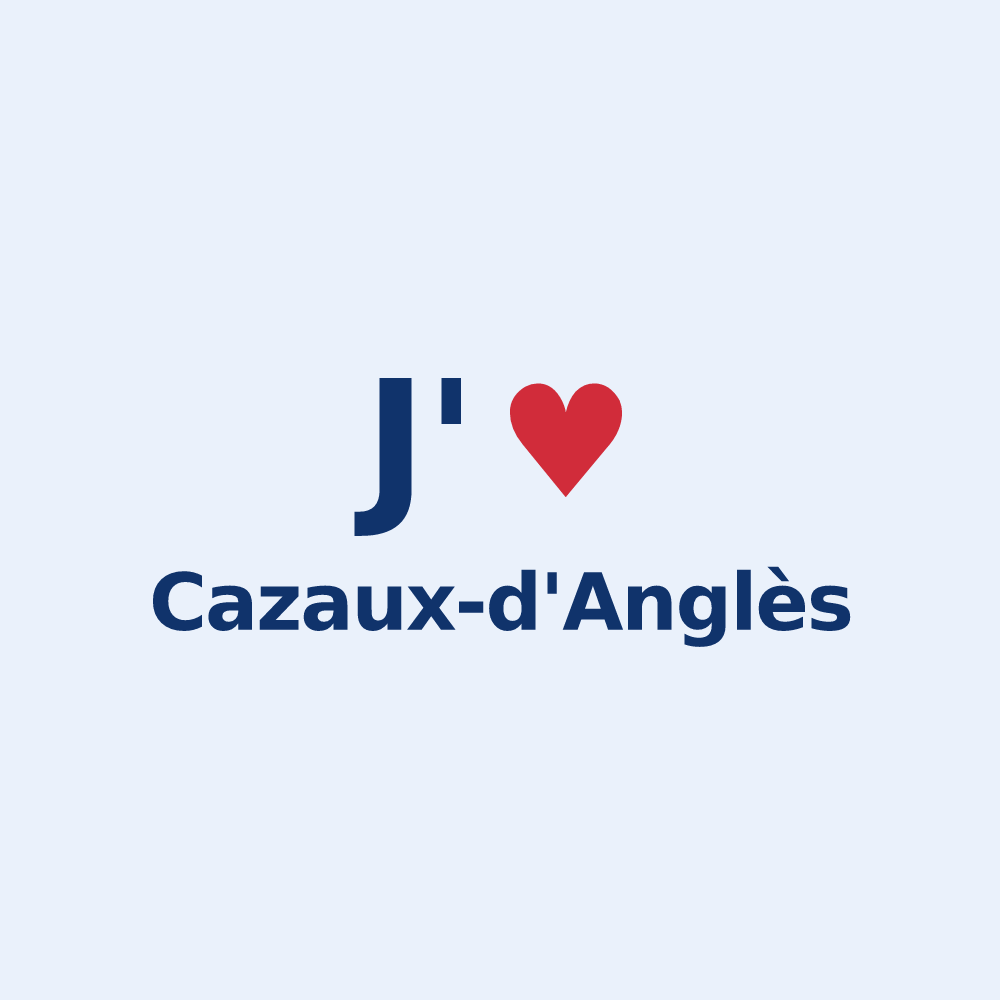 Sticker personnalisé Cazaux-d'Anglès — design J'aime Cazaux-d'Anglès