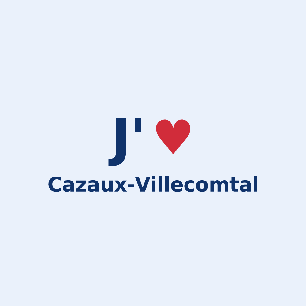 Sticker personnalisé Cazaux-Villecomtal — design J'aime Cazaux-Villecomtal