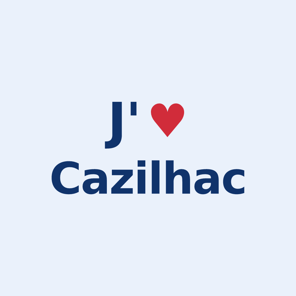 Sticker personnalisé Cazilhac — design J'aime Cazilhac