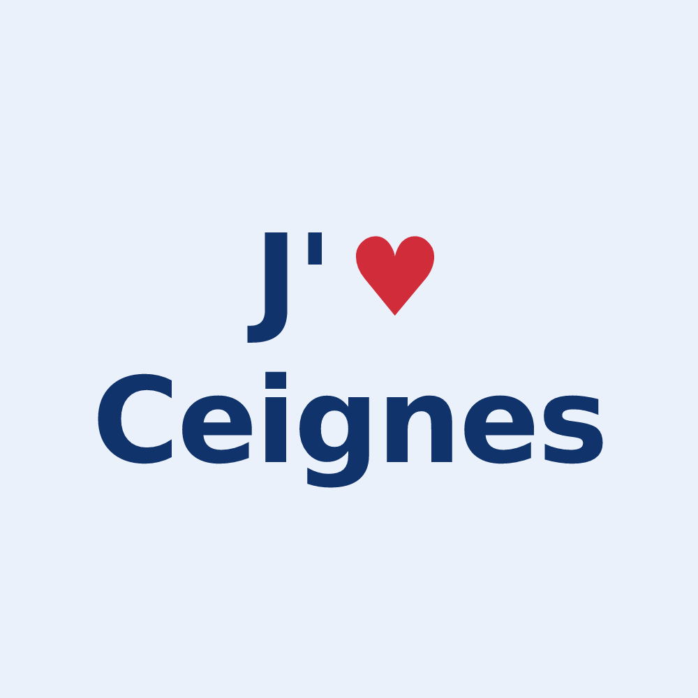 Sticker personnalisé Ceignes — design J'aime Ceignes