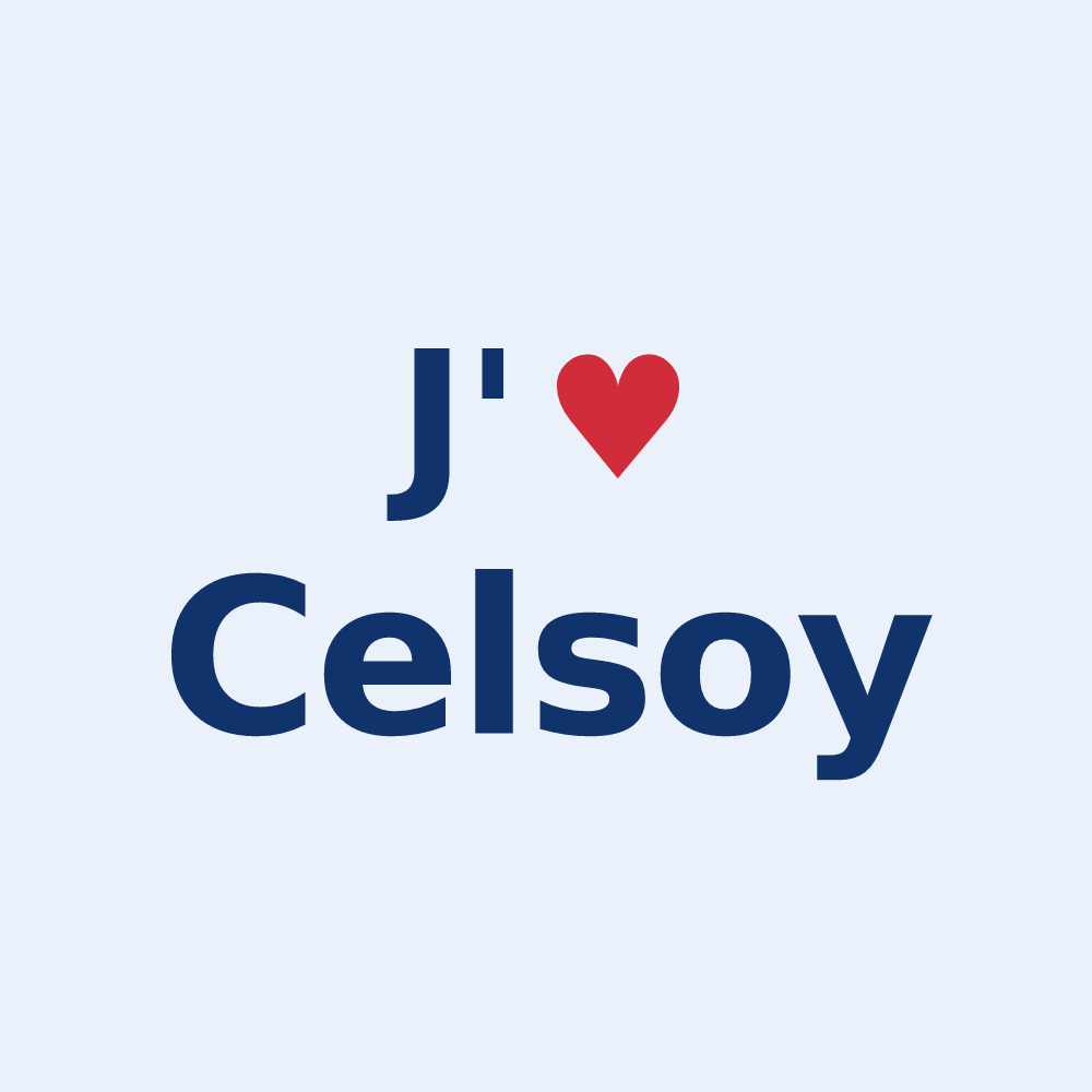 Sticker personnalisé Celsoy — design J'aime Celsoy