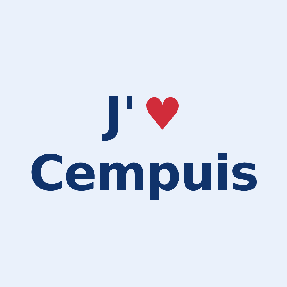 Sticker personnalisé Cempuis — design J'aime Cempuis