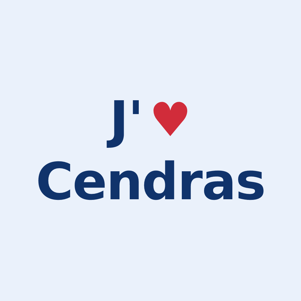 Sticker personnalisé Cendras — design J'aime Cendras