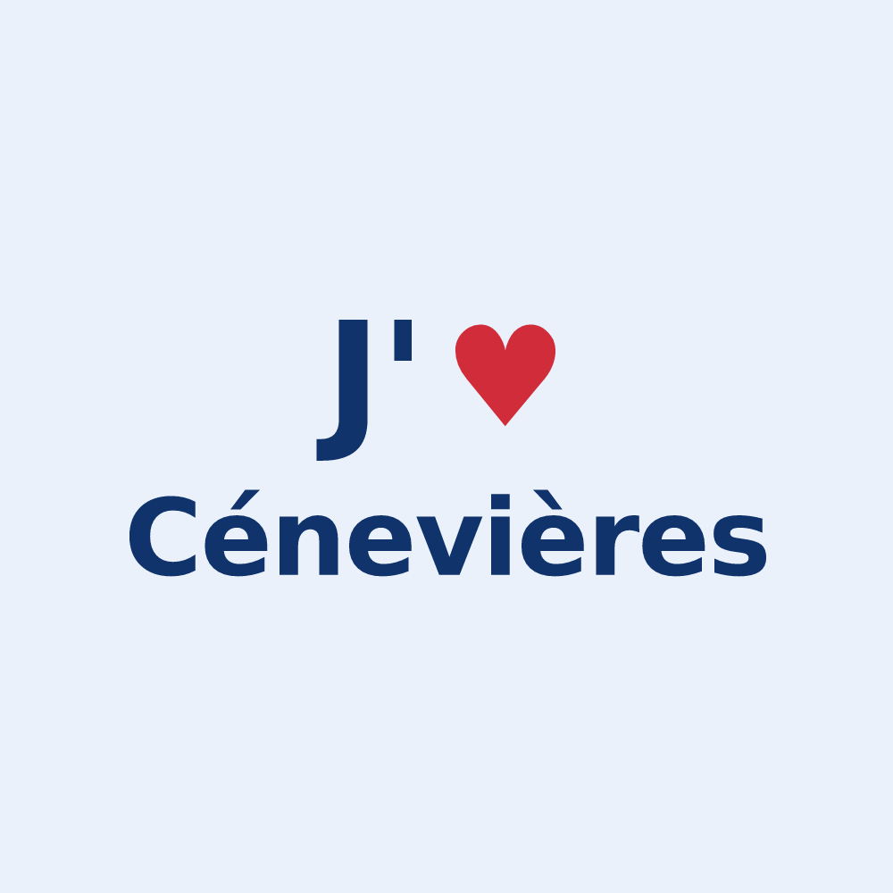 Sticker personnalisé Cénevières — design J'aime Cénevières