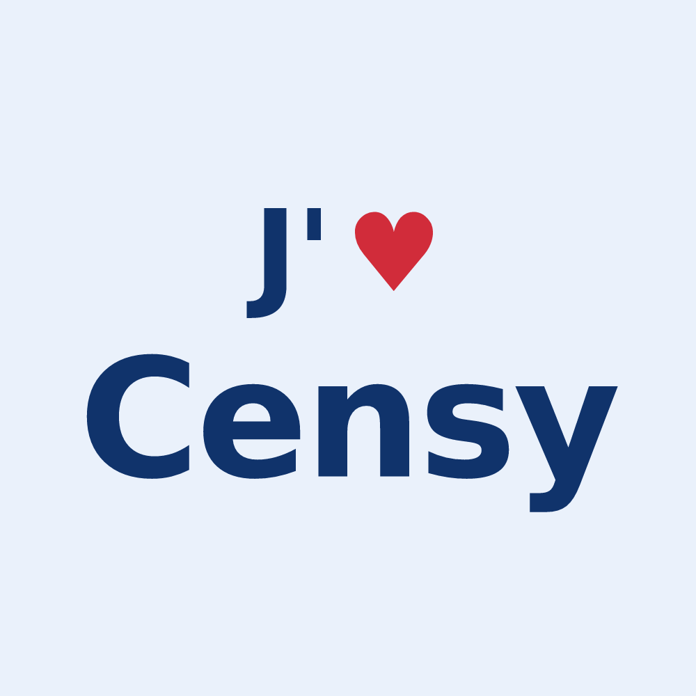Sticker personnalisé Censy — design J'aime Censy