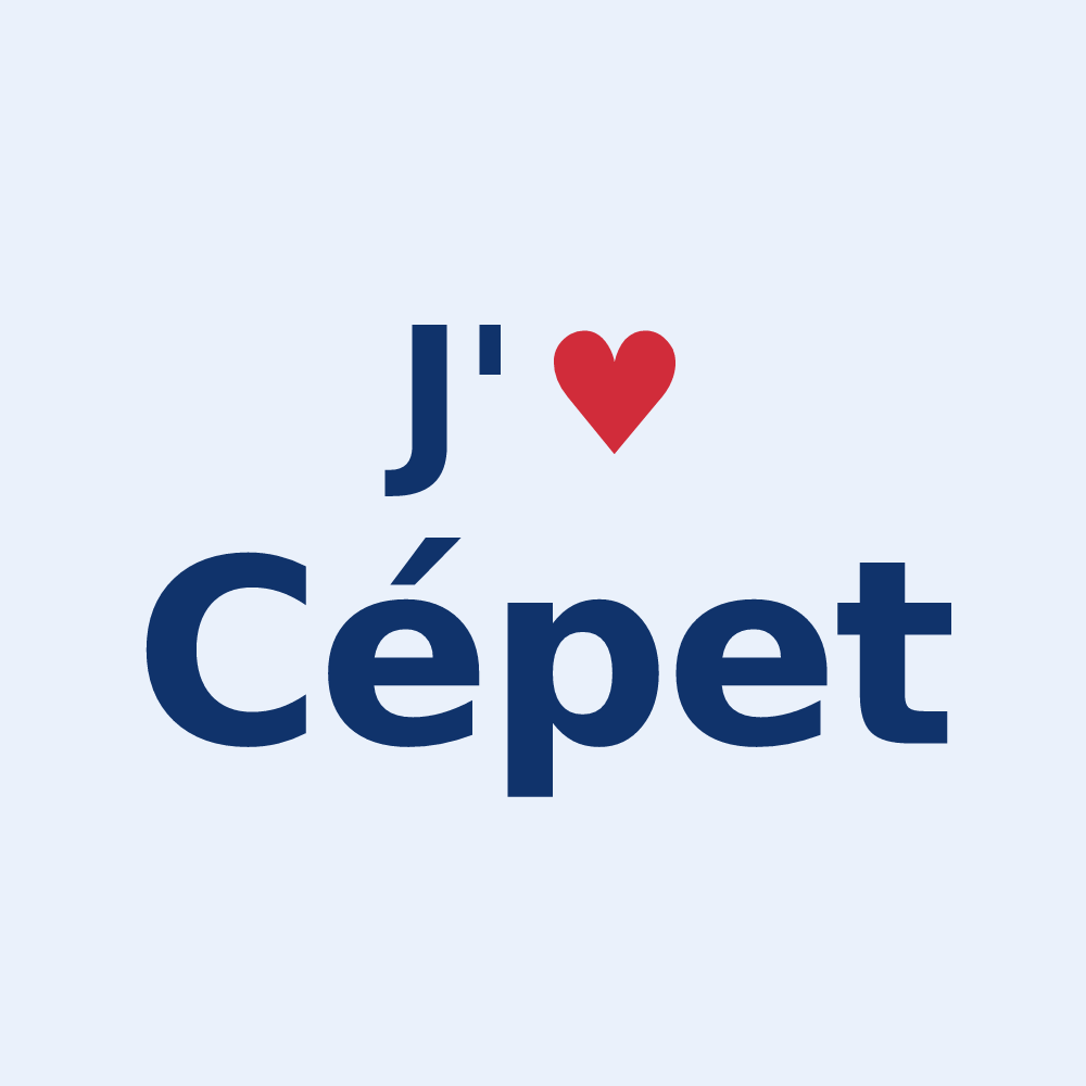 Sticker personnalisé Cépet — design J'aime Cépet