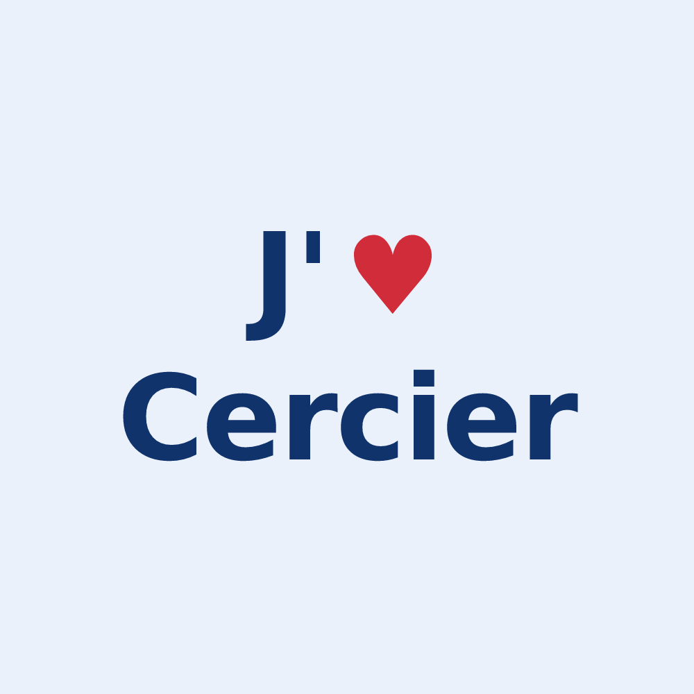Sticker personnalisé Cercier — design J'aime Cercier