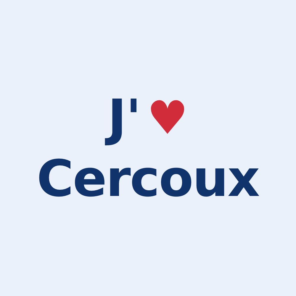 Sticker personnalisé Cercoux — design J'aime Cercoux