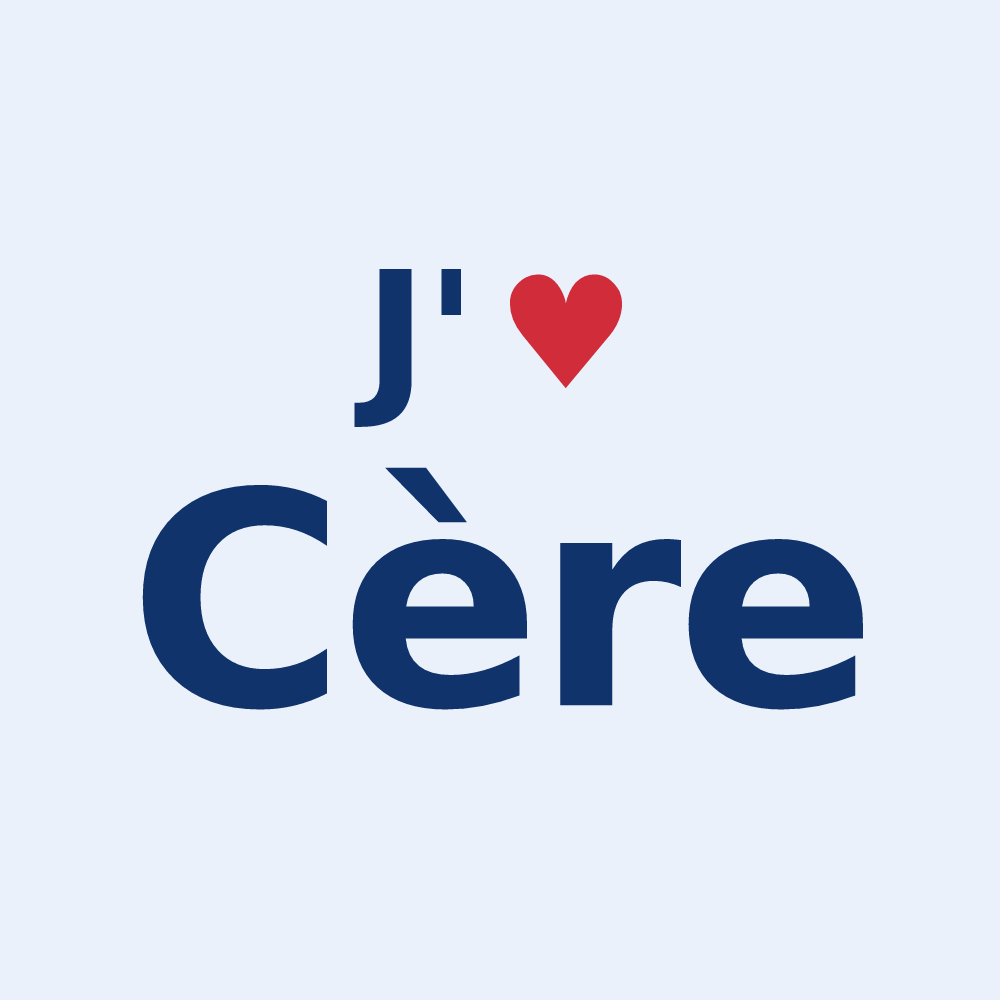 Sticker personnalisé Cère — design J'aime Cère