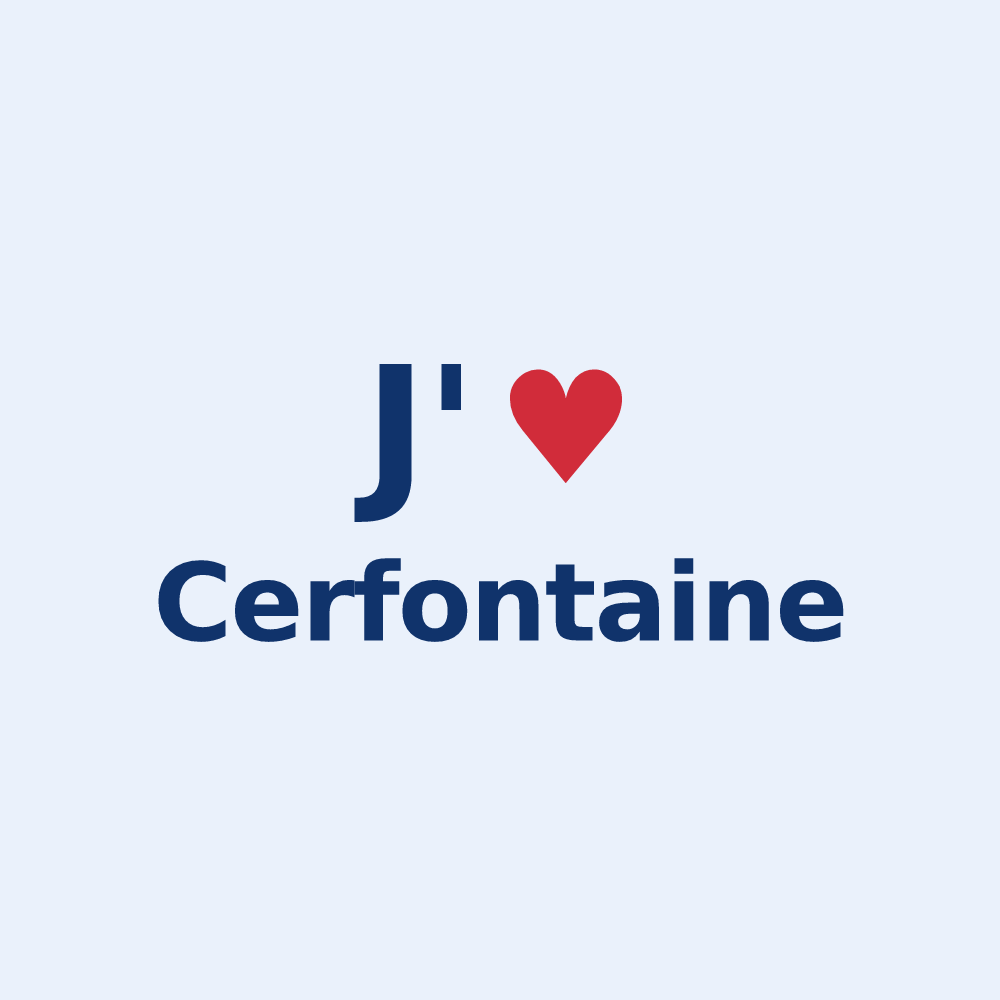 Sticker personnalisé Cerfontaine — design « J'aime Cerfontaine » imprimé sur le sticker