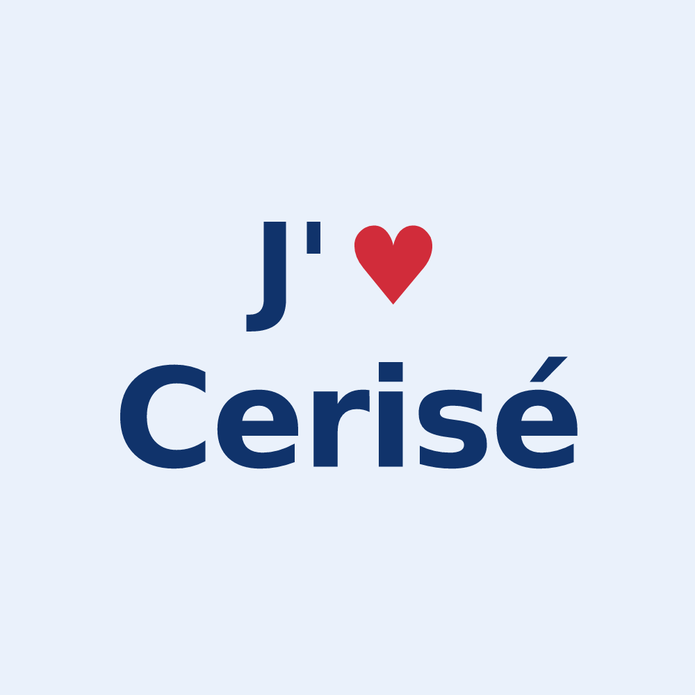 Sticker personnalisé Cerisé — design J'aime Cerisé