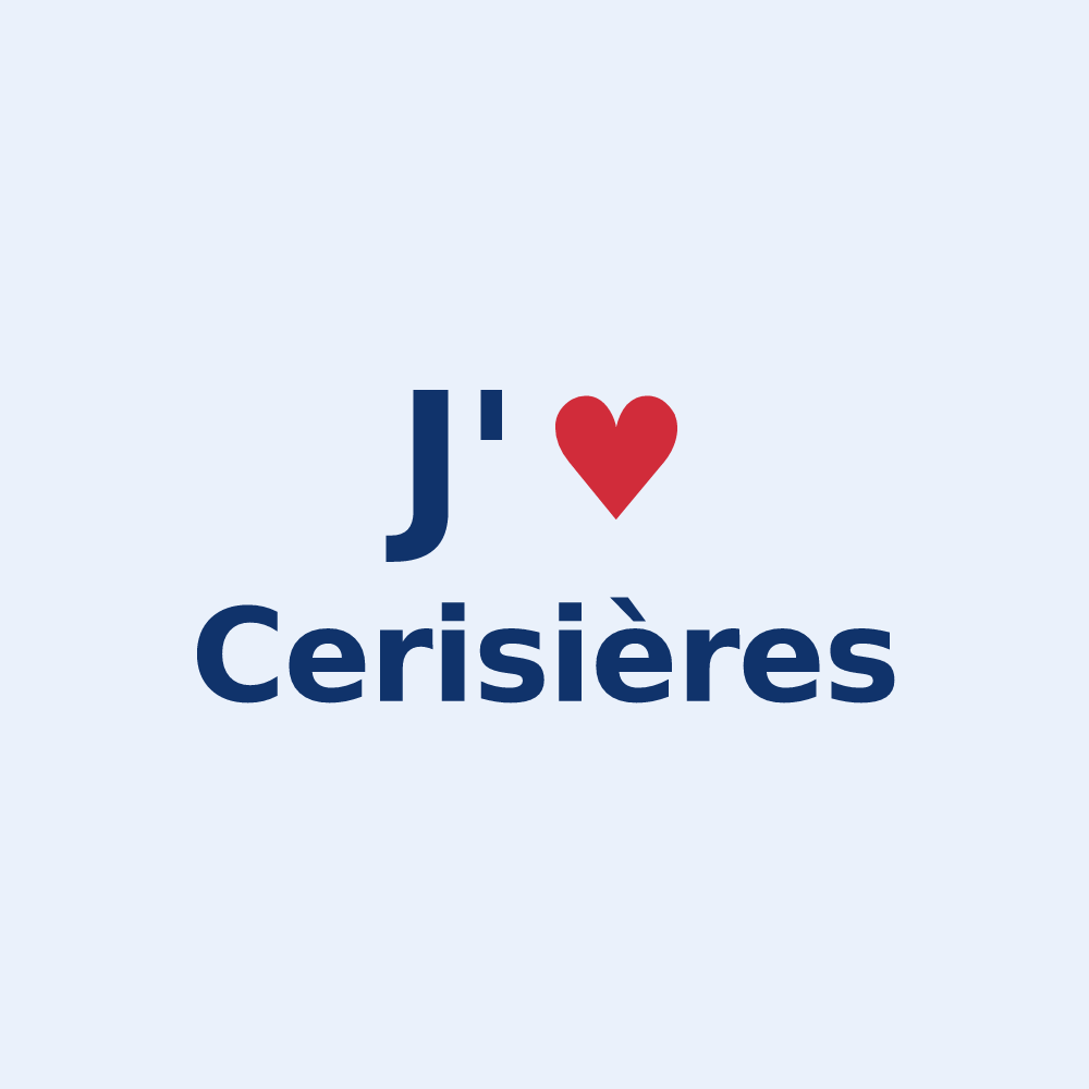 Sticker personnalisé Cerisières — design J'aime Cerisières