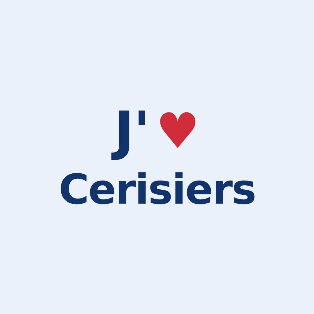 Sticker personnalisé Cerisiers — design J'aime Cerisiers