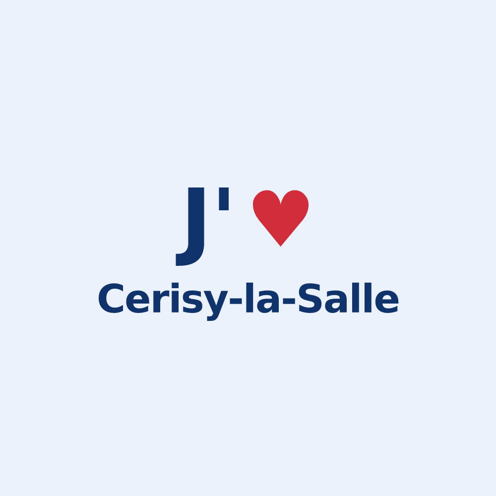 Sticker personnalisé Cerisy-la-Salle — design J'aime Cerisy-la-Salle