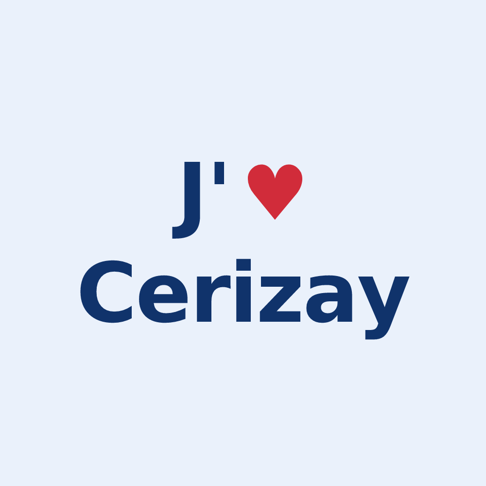 Sticker personnalisé Cerizay — design J'aime Cerizay