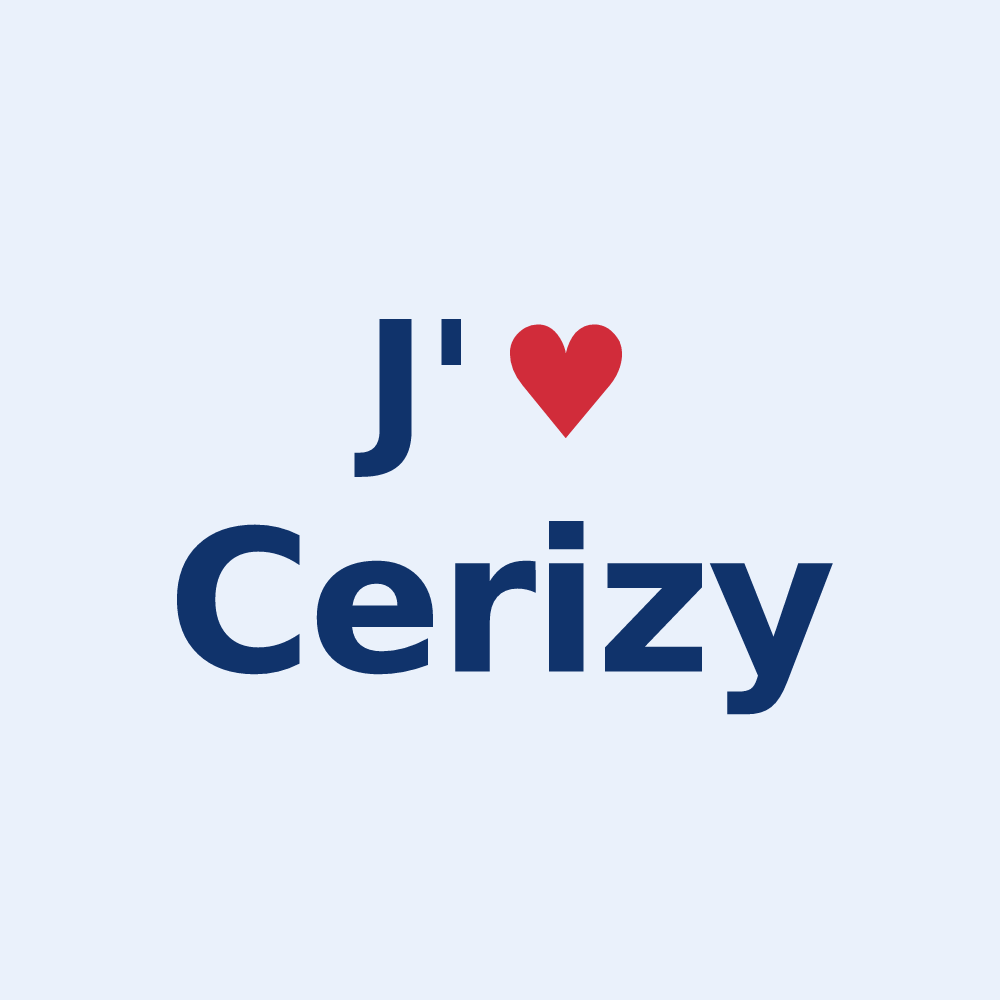 Sticker personnalisé Cerizy — design J'aime Cerizy
