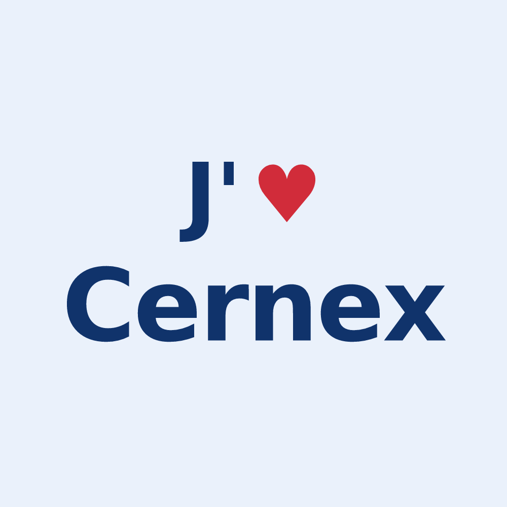 Sticker personnalisé Cernex — design J'aime Cernex