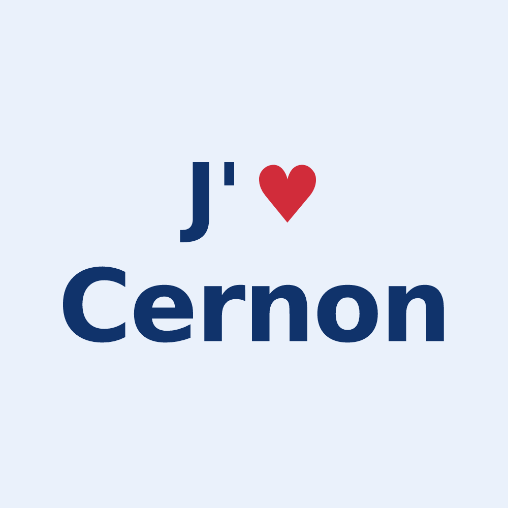 Sticker personnalisé Cernon — design J'aime Cernon