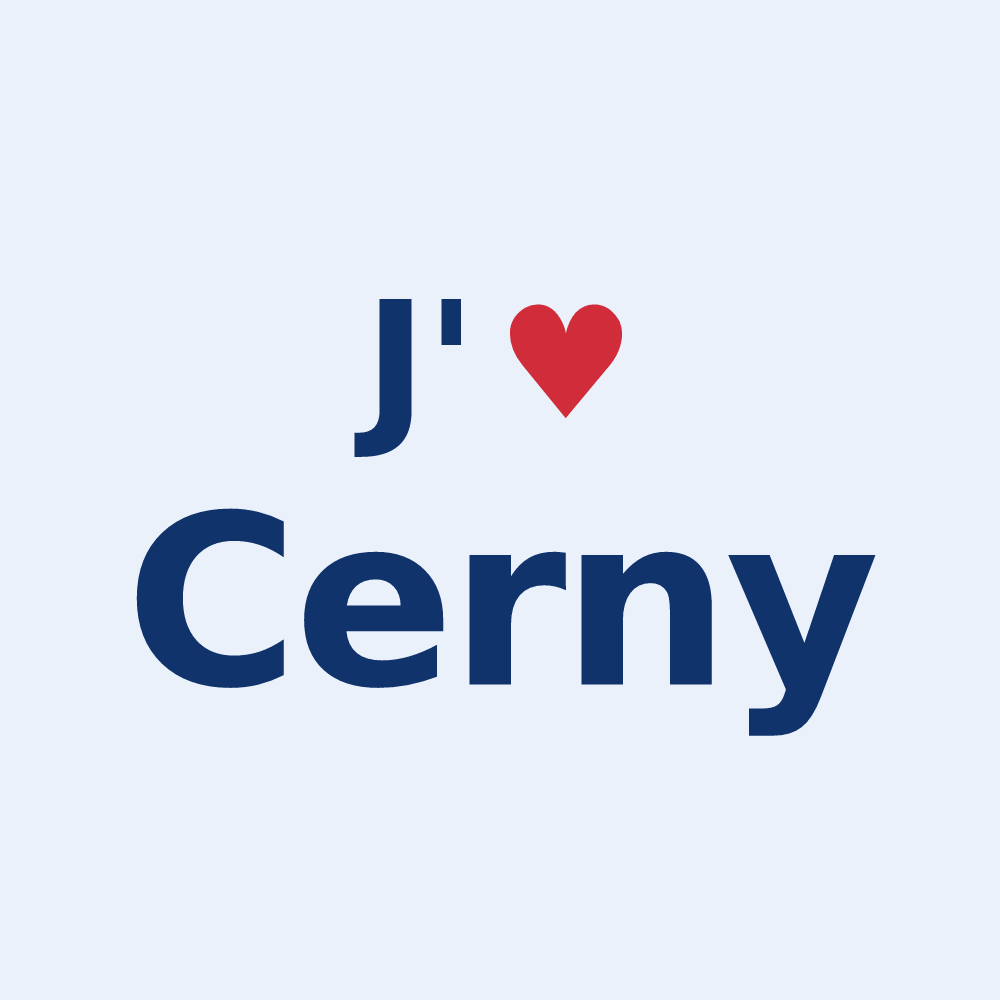 Sticker personnalisé Cerny — design J'aime Cerny