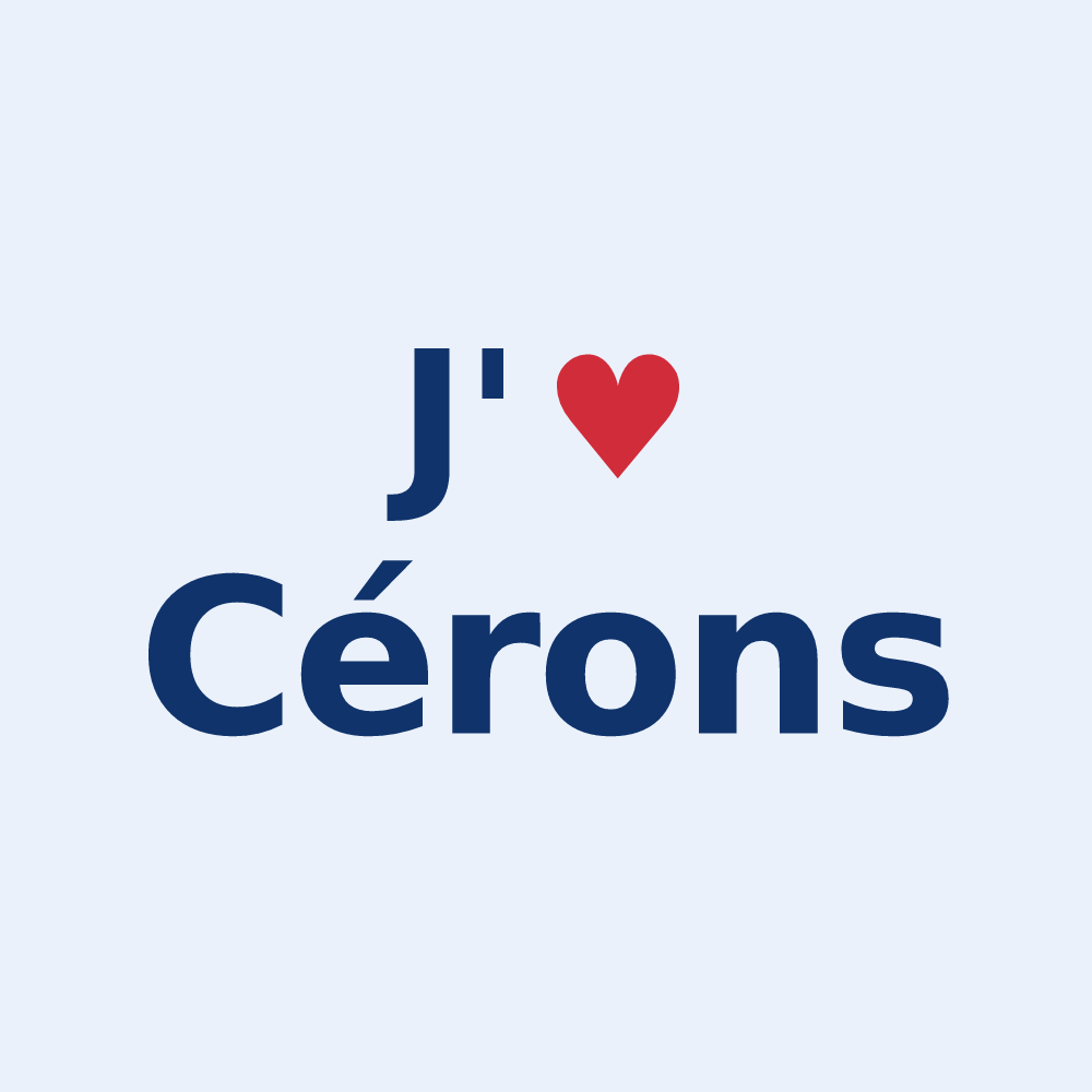 Sticker personnalisé Cérons — design J'aime Cérons