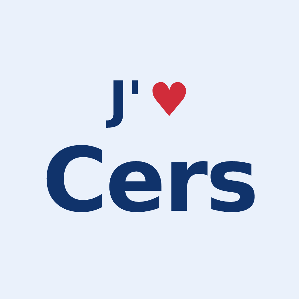 Sticker personnalisé Cers — design J'aime Cers