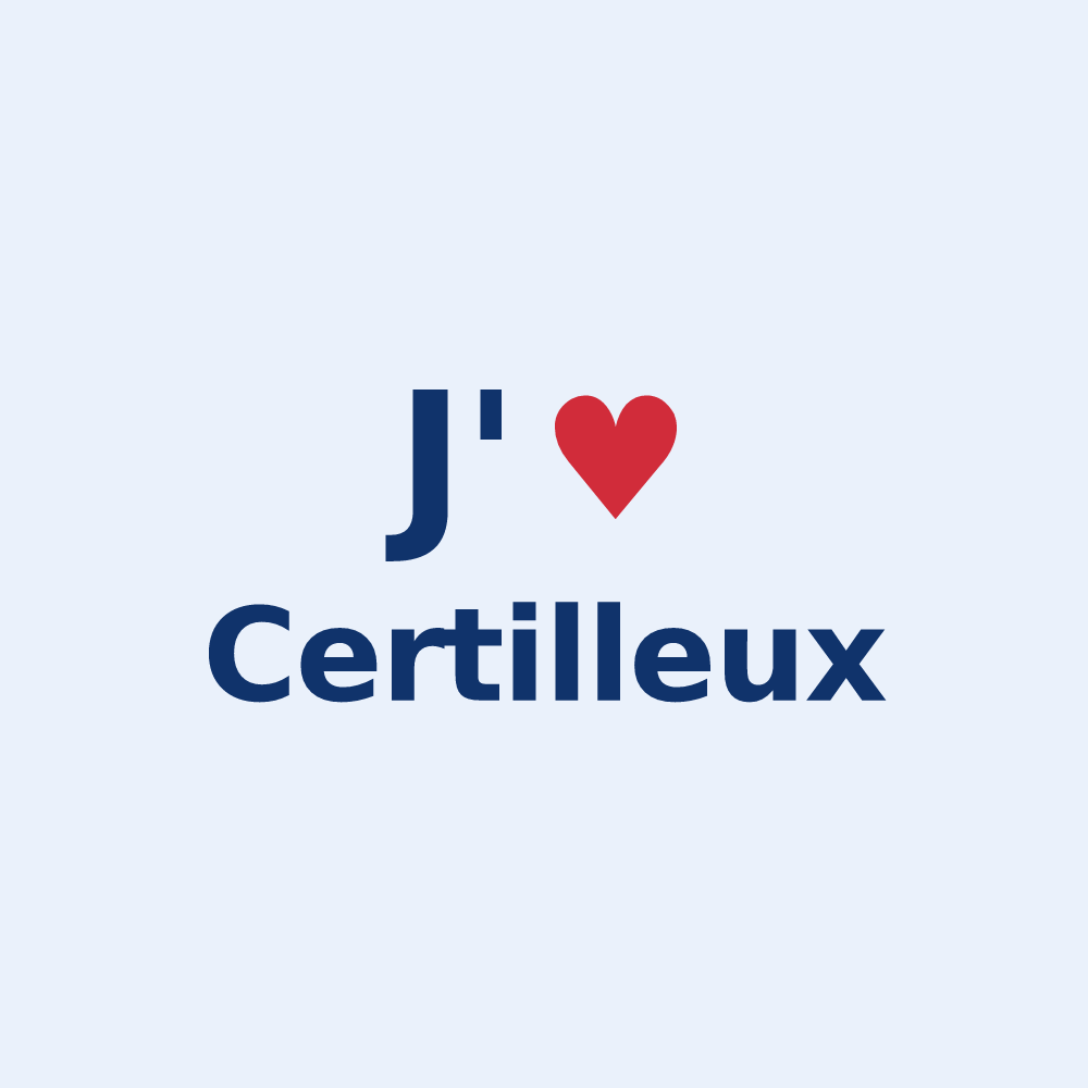 Sticker personnalisé Certilleux — design J'aime Certilleux