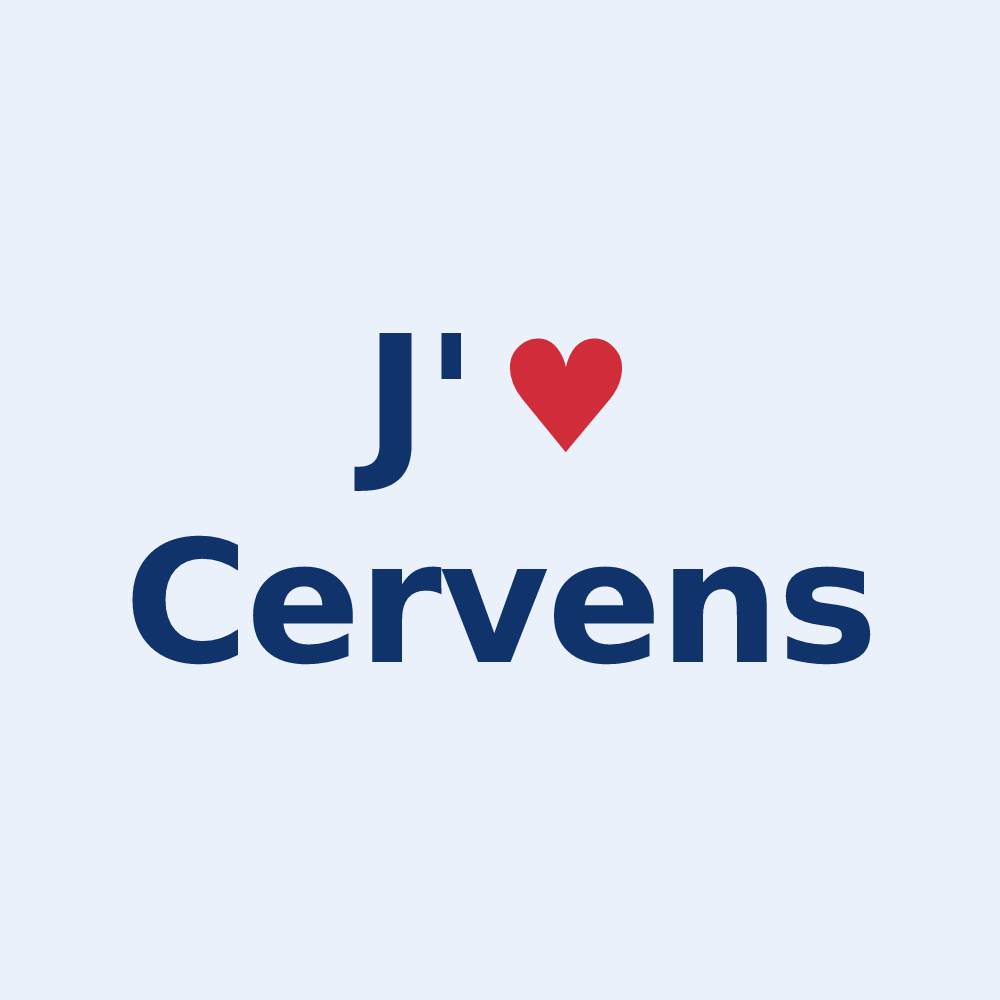 Sticker personnalisé Cervens — design J'aime Cervens