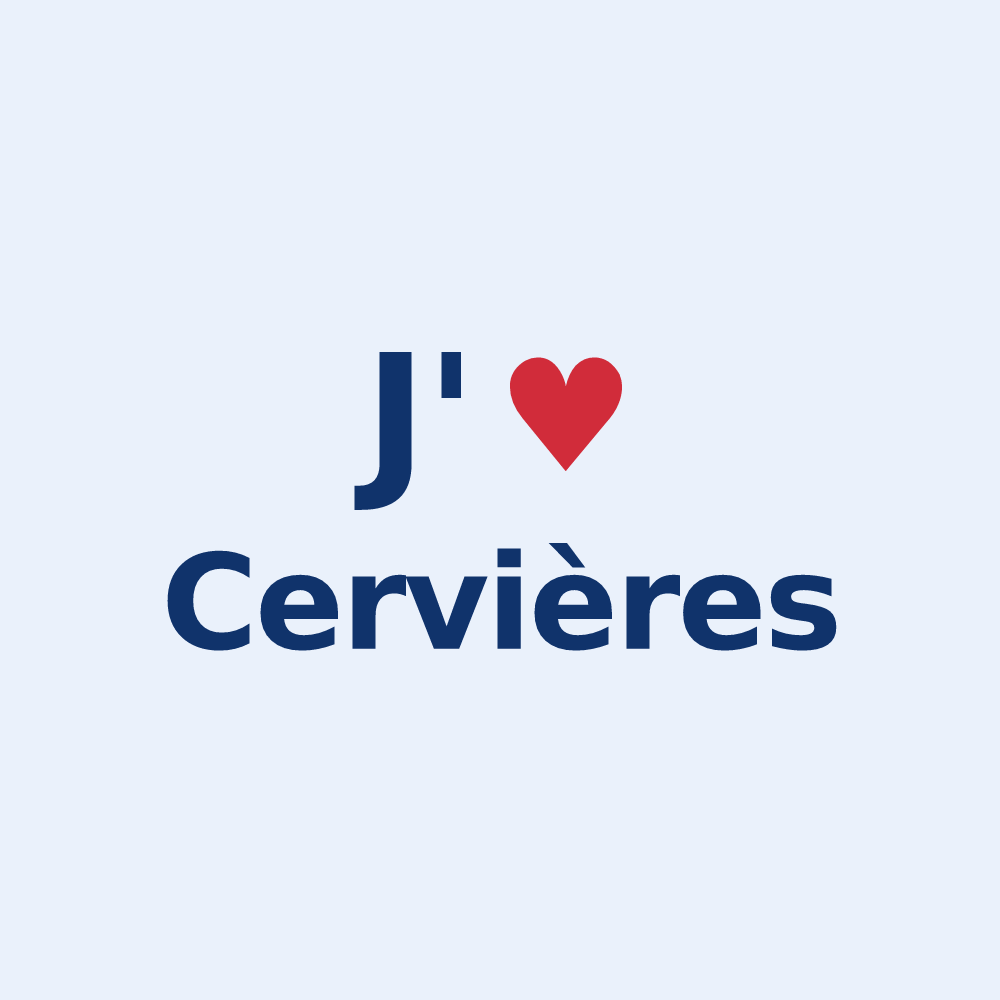 Sticker personnalisé Cervières — design J'aime Cervières