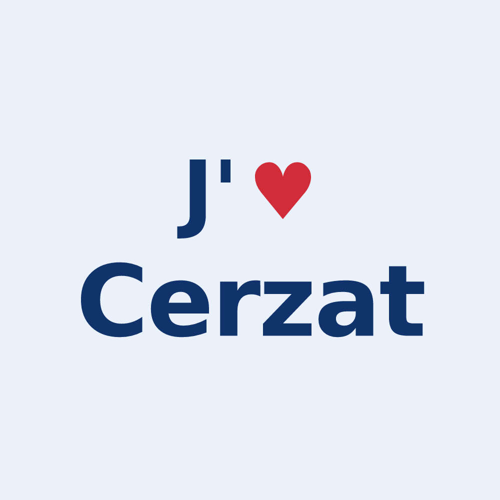 Sticker personnalisé Cerzat — design J'aime Cerzat