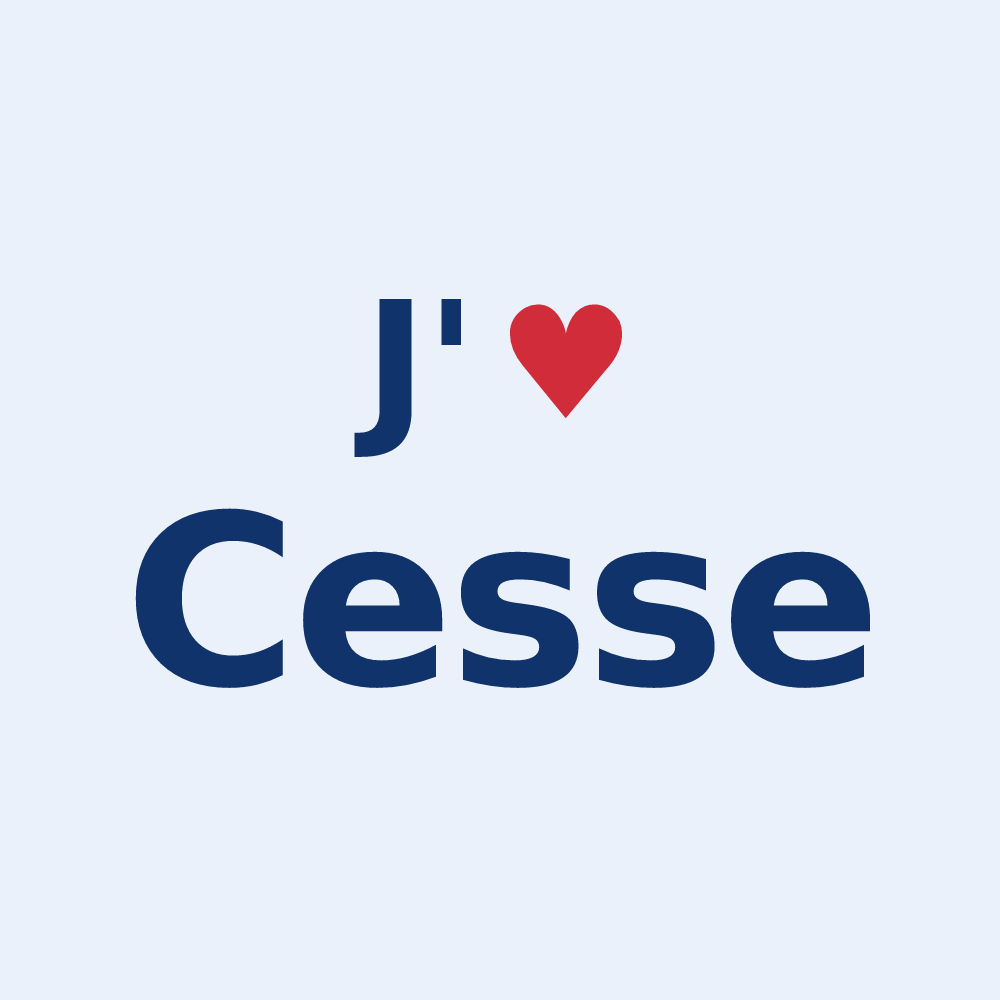 Sticker personnalisé Cesse — design J'aime Cesse