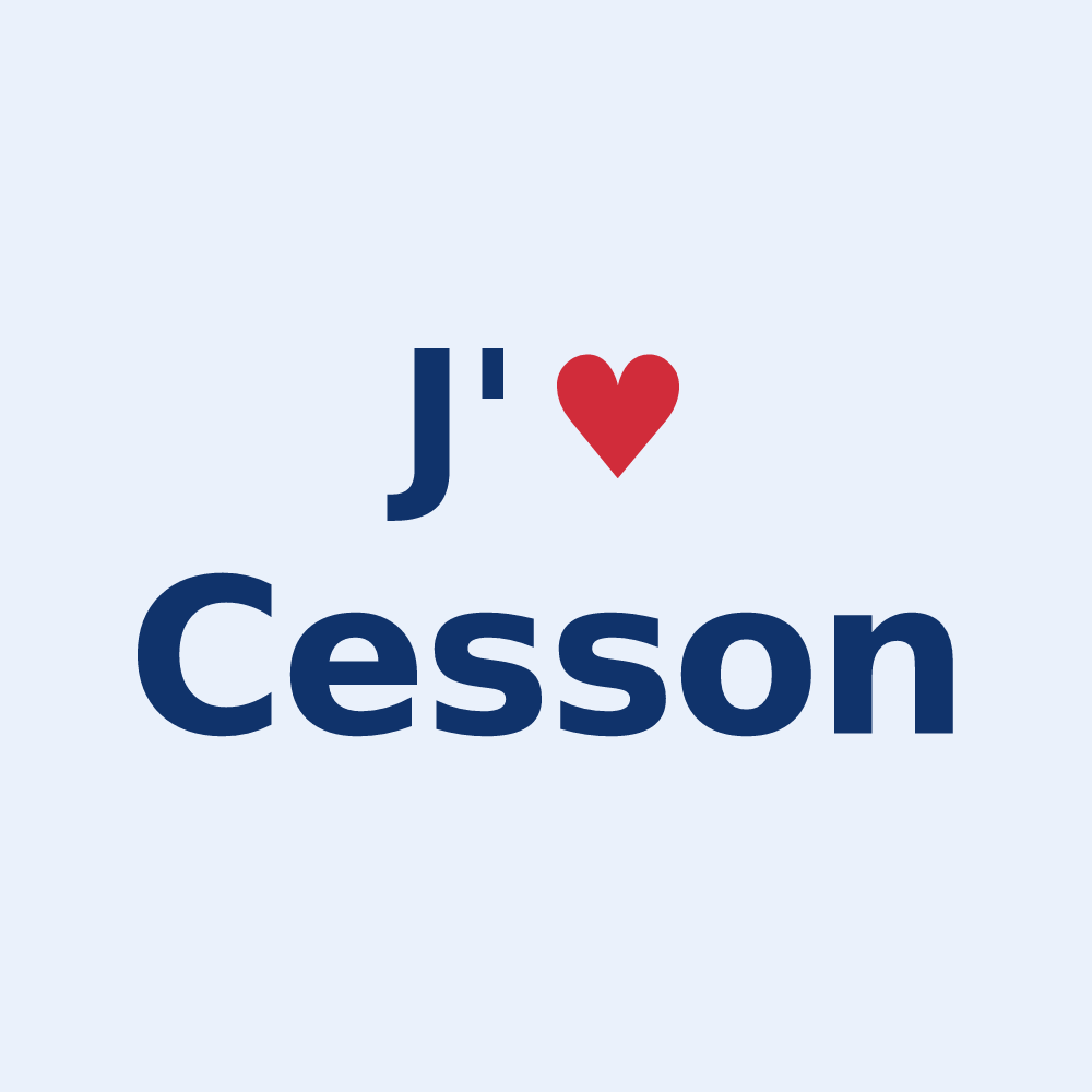 Sticker personnalisé Cesson — design J'aime Cesson